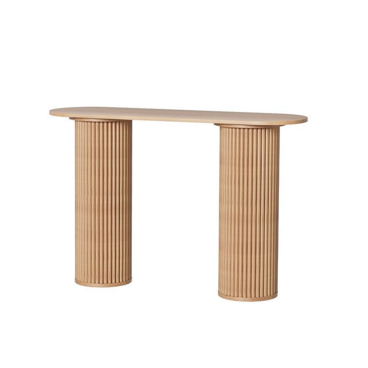 Console Table Oval 115CM Pine-Furniture > Living Room > Side Tables-Nomica Living