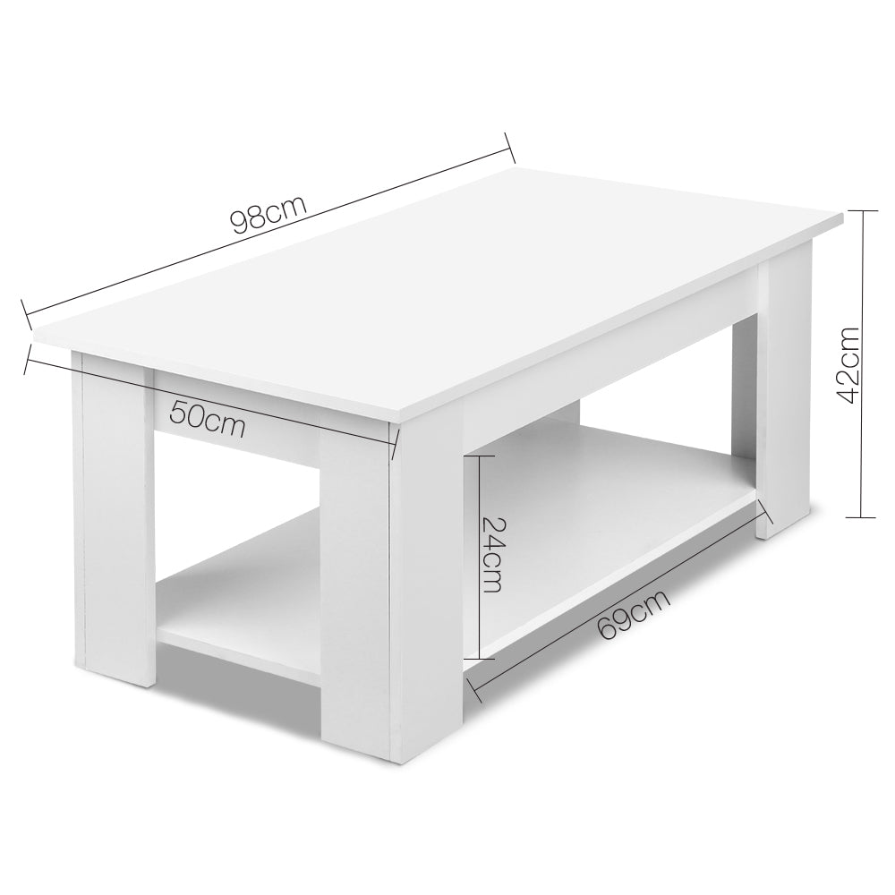 Lift-Top Coffee Table - Stylish White Finish-Furniture > Living Room > Coffee Tables-Nomica Living