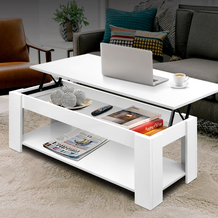 Lift-Top Coffee Table - Stylish White Finish-Furniture > Living Room > Coffee Tables-Nomica Living