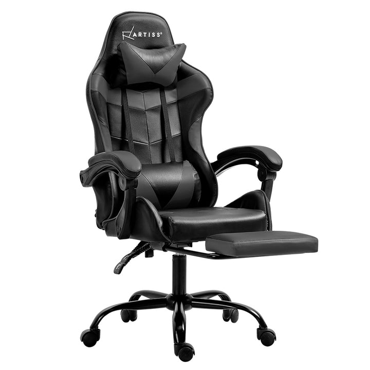 Artiss Ergonomic Gaming Chair - Grey-Furniture > Office > Office & Desk Chairs-Nomica Living