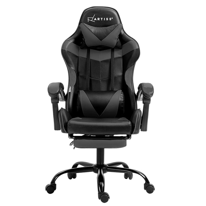 Artiss Ergonomic Gaming Chair - Grey-Furniture > Office > Office & Desk Chairs-Nomica Living