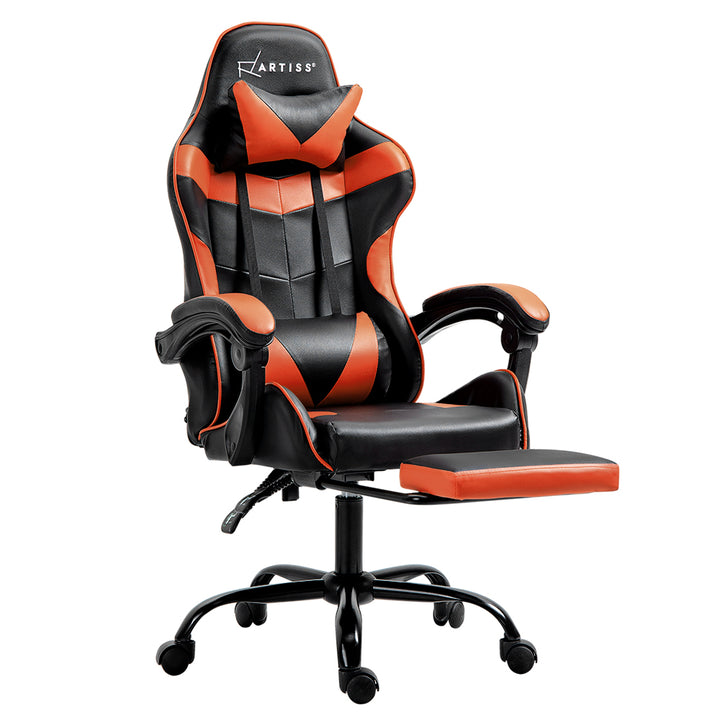 Artiss Ergonomic Gaming Chair - Orange-Furniture > Office > Office & Desk Chairs-Nomica Living