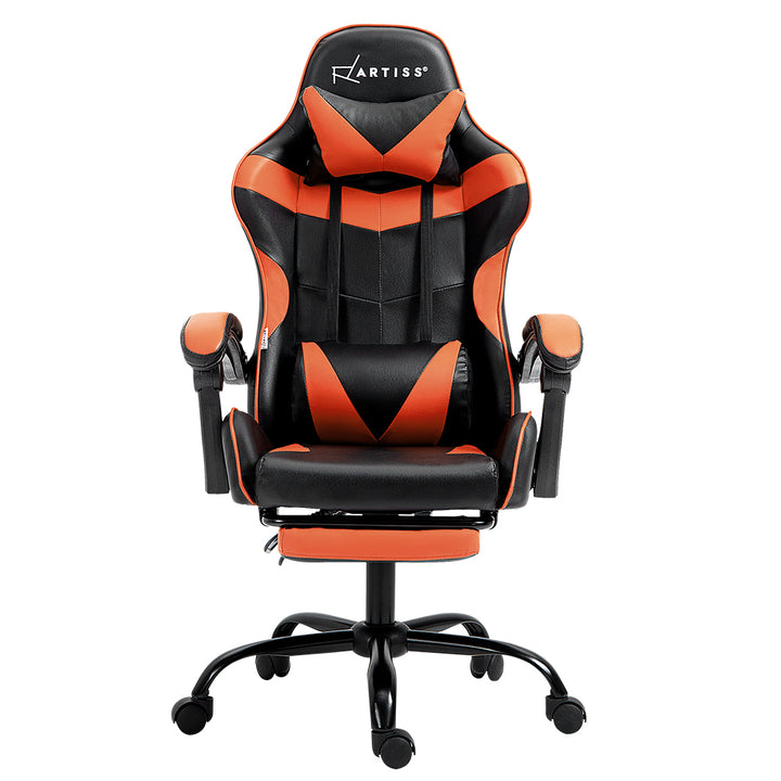 Artiss Ergonomic Gaming Chair - Orange-Furniture > Office > Office & Desk Chairs-Nomica Living