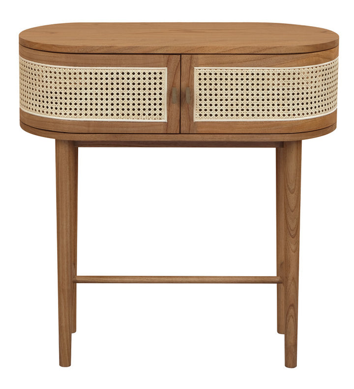 Centrum Furniture 2 Door Mindi Timber Console Table with Rattan Detail-Furniture > Living Room > Side Tables-Nomica Living