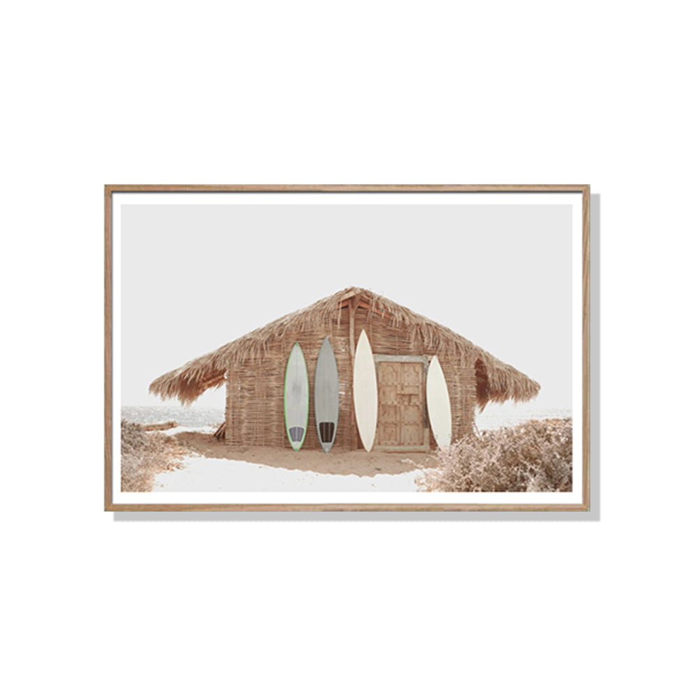 Surf Cabin Wall Art – 80cm x 120cm Wood Frame Canvas