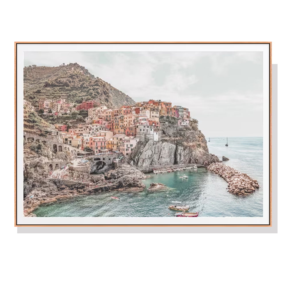 Cinque Terre Wall Art – 80x120cm Wood Frame Canvas