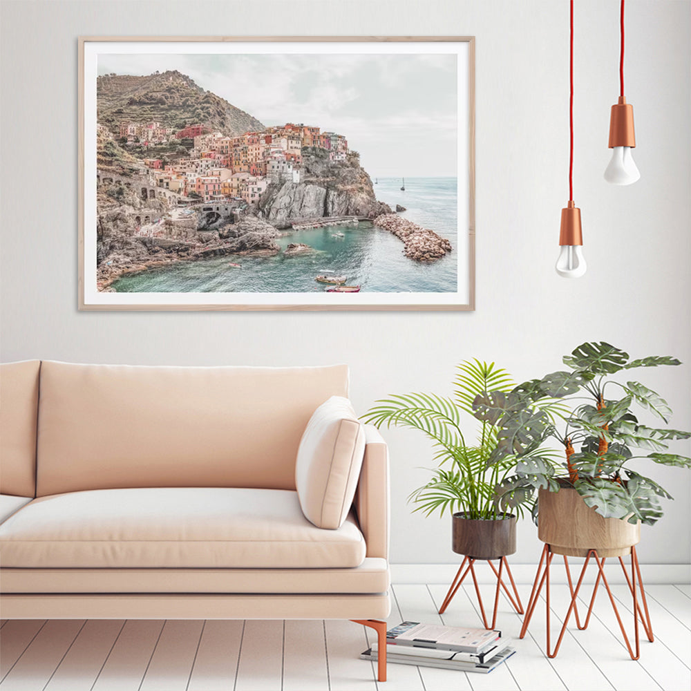 Cinque Terre Wall Art – 80x120cm Wood Frame Canvas