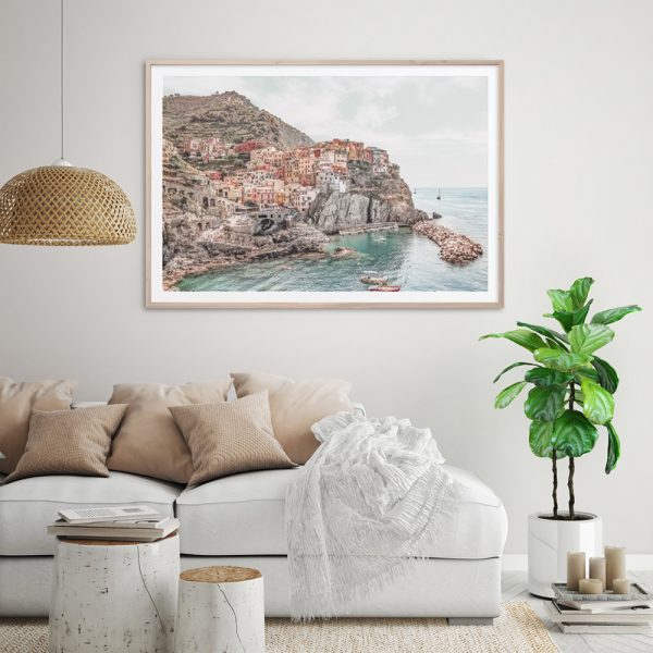 Cinque Terre Wall Art – 80x120cm Wood Frame Canvas