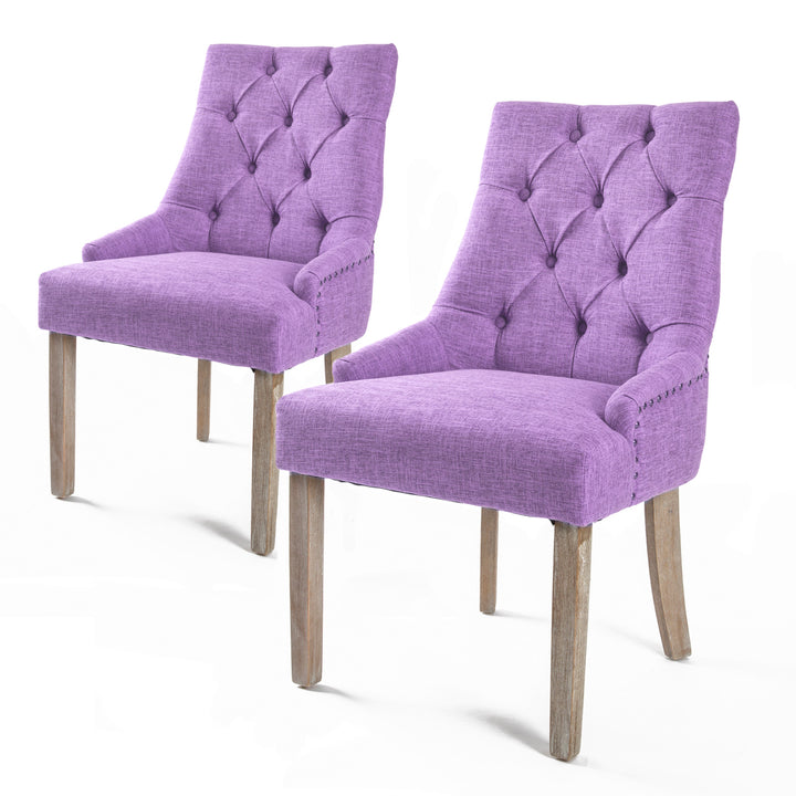 Amour Violet French Provincial Dining Chairs (Set of 2)