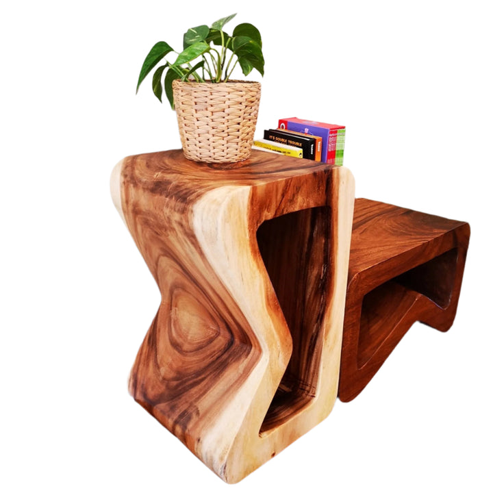 Handcrafted Solid Wood Side Table – Coffee or Entrance Corner-Furniture > Living Room > Coffee Tables-Nomica Living