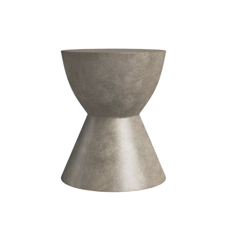 Grey Hourglass Design Side Table – Coffee Table-Furniture > Living Room > Coffee Tables-Nomica Living