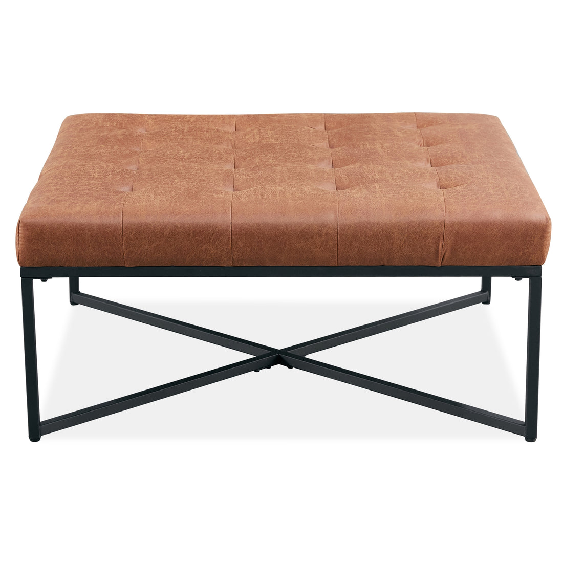 Fabric Square Ottoman Footstool Bench - Modern Seating-Furniture > Living Room > Ottomans & Footstools-Nomica Living