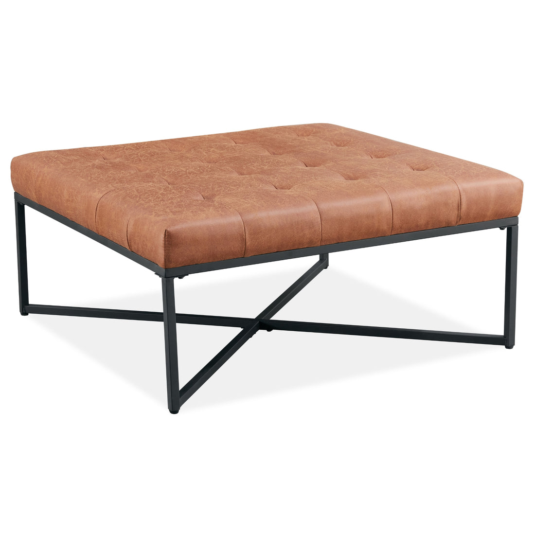 Fabric Square Ottoman Footstool Bench - Modern Seating-Furniture > Living Room > Ottomans & Footstools-Nomica Living