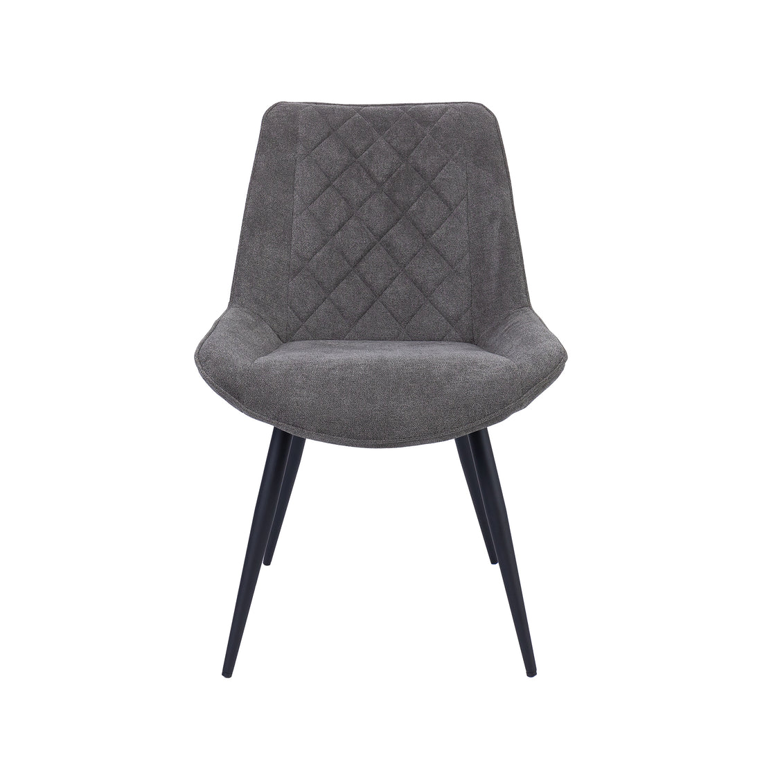 Graphite Fabric Seat Dining Chairs with Metal Frame (Set of 8)