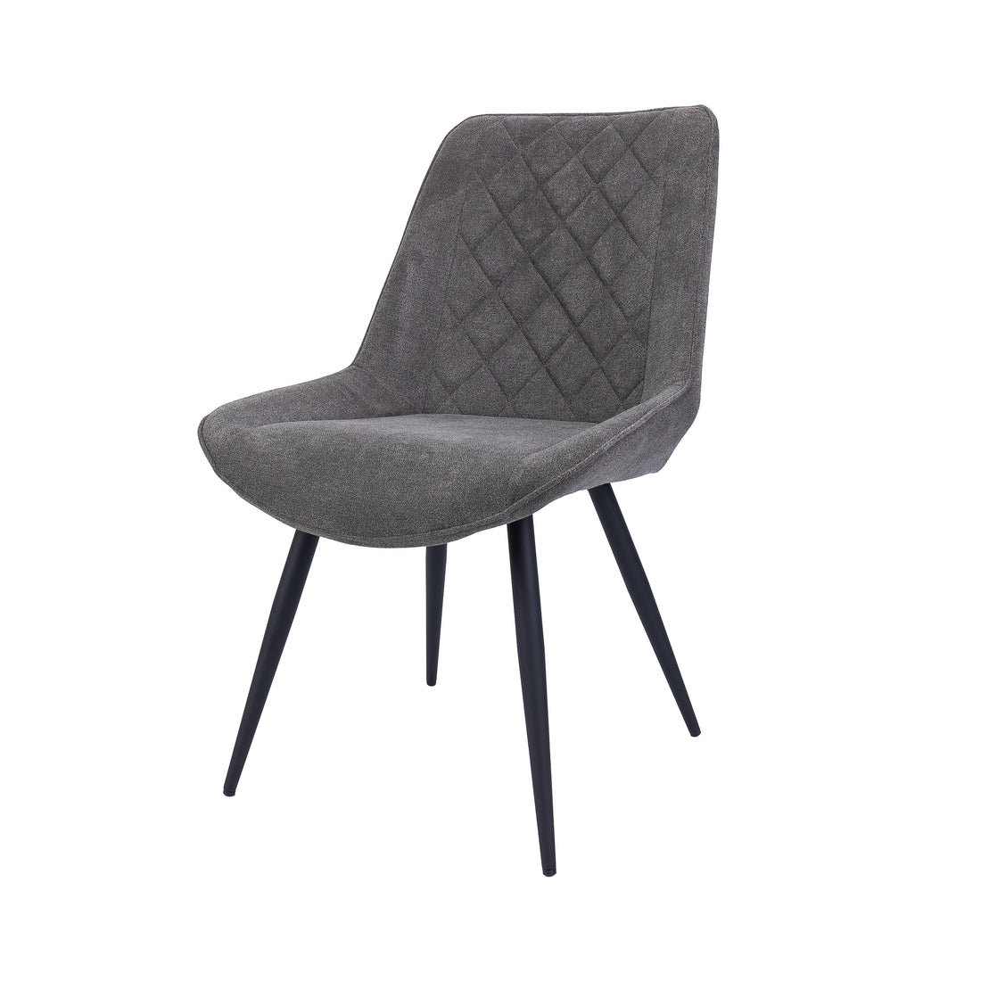 Graphite Fabric Seat Dining Chairs with Metal Frame (Set of 8)