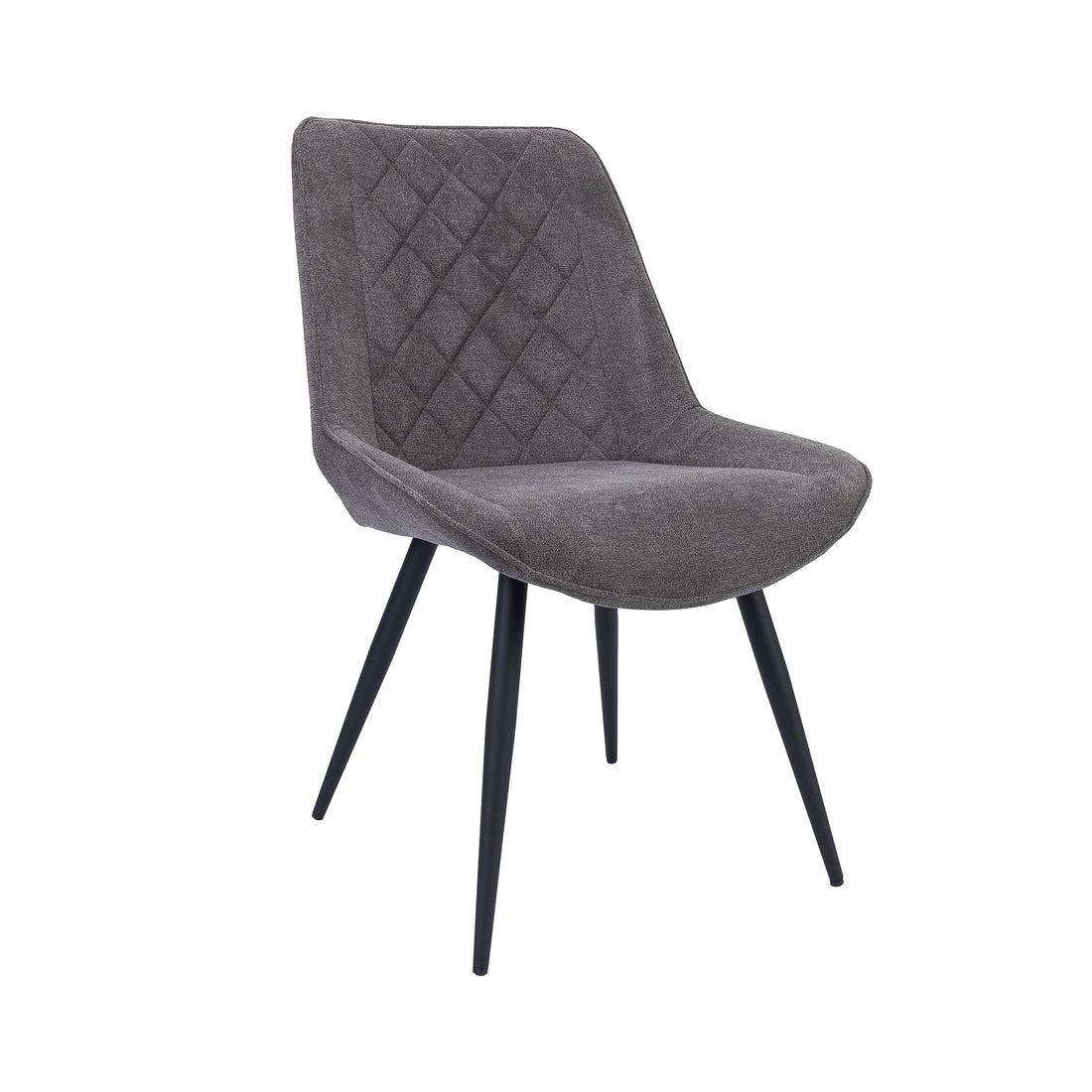 Graphite Fabric Seat Dining Chairs with Metal Frame (Set of 8)