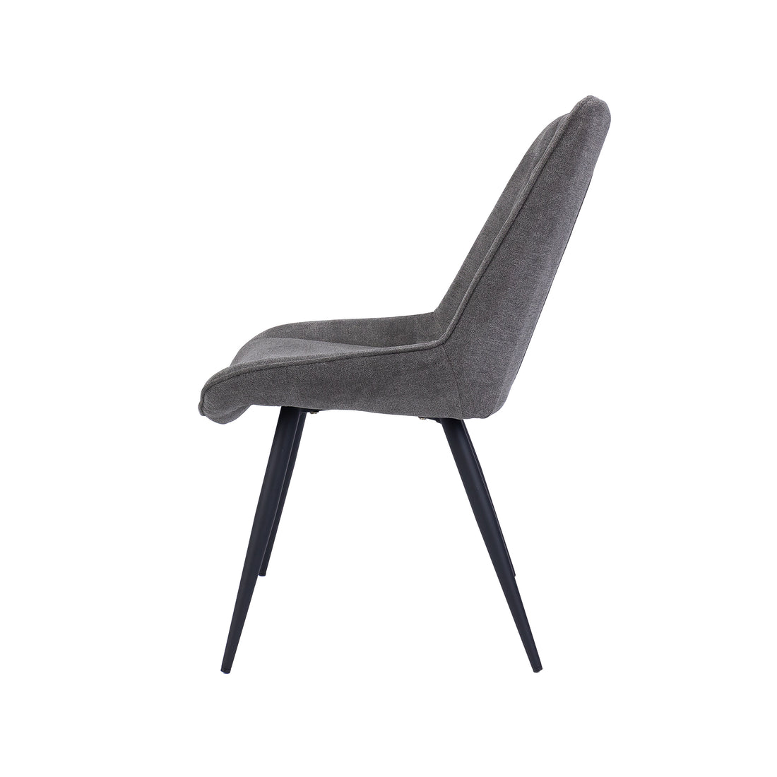 Graphite Fabric Seat Dining Chairs with Metal Frame (Set of 8)