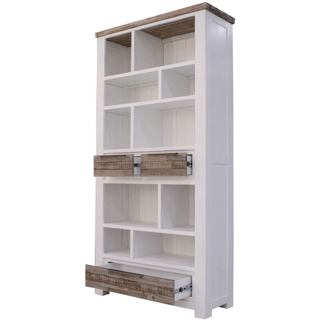 Bookshelf Display Unit – 200cm Solid Acacia Timber Wood