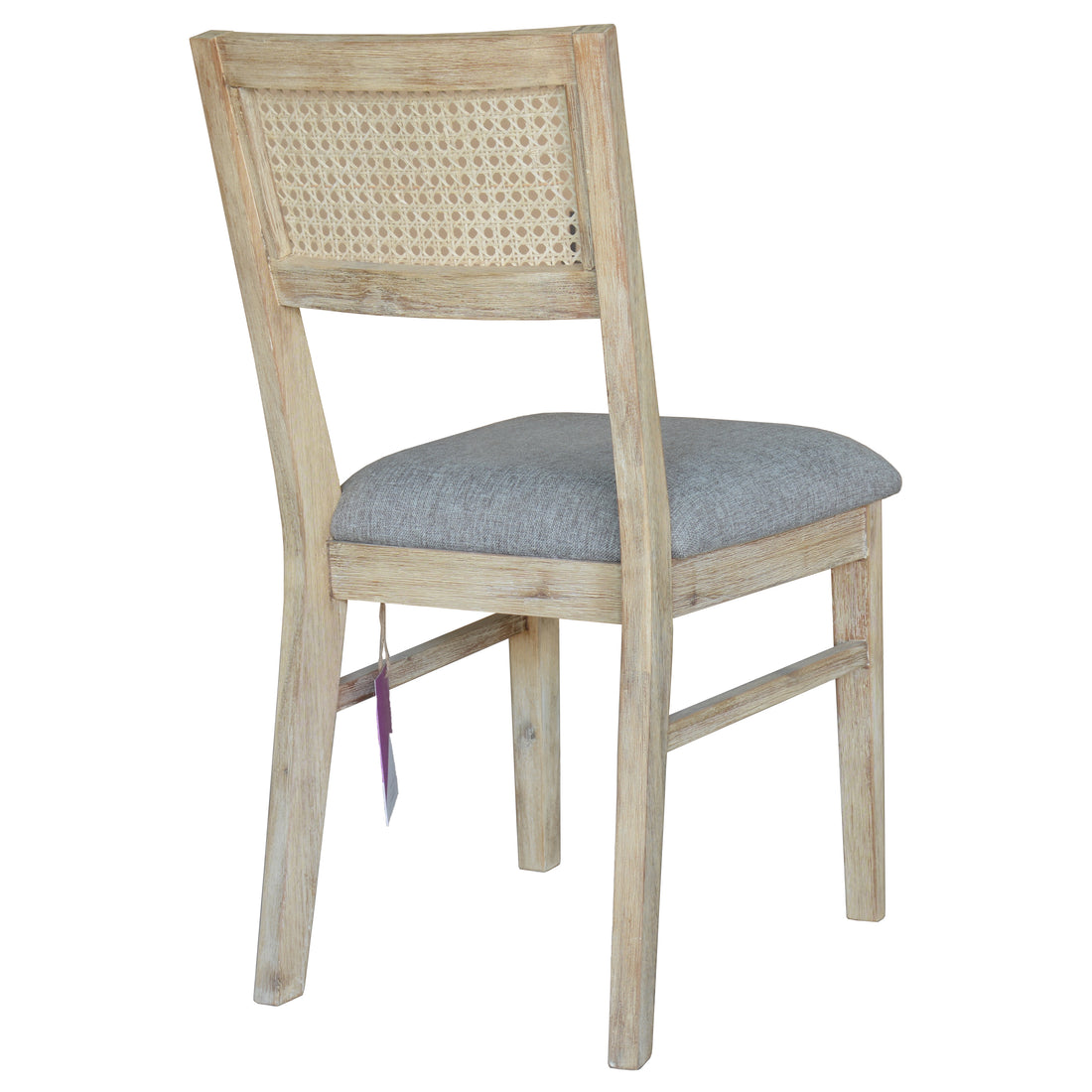 Brown Acacia Timber Dining Chairs with Rattan (Set of 2)