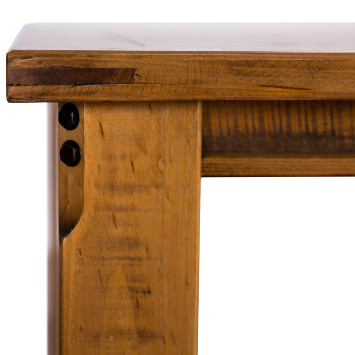 Rustic Oak Solid Pine Dining Table - 180cm Natural Timber Furniture