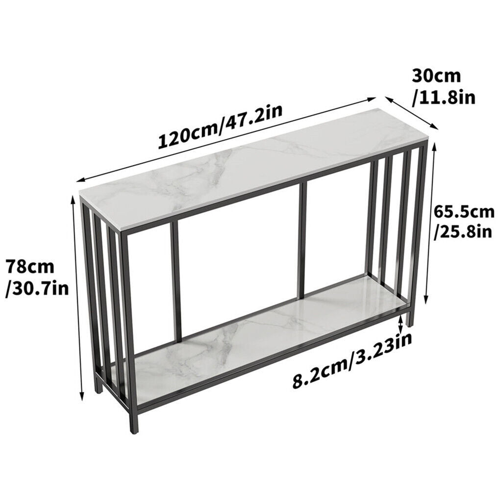 Dual Layer Stone Top Console Table - Modern Luxury Design-Furniture > Living Room > Side Tables-Nomica Living