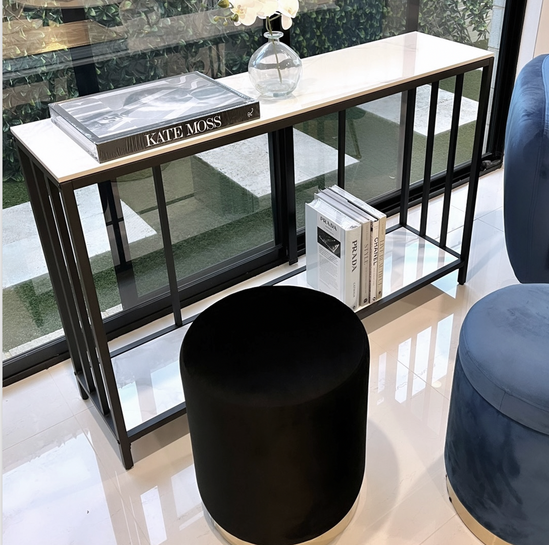 Dual Layer Stone Top Console Table - Modern Luxury Design-Furniture > Living Room > Side Tables-Nomica Living