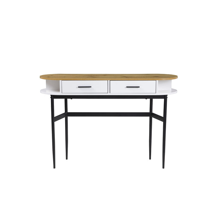 Modern Engineered Wood Console Table with Steel Legs-Furniture > Living Room > Side Tables-Nomica Living