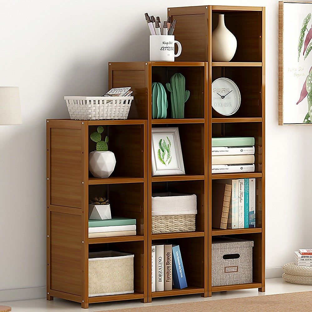 Bamboo Adjustable Shelf Bookcase – Versatile Display Storage Rack