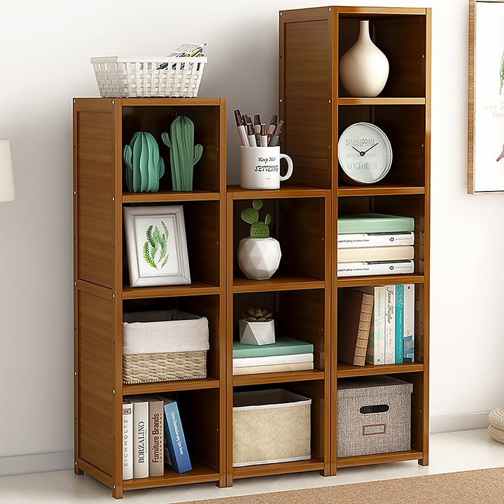 Bamboo Adjustable Shelf Bookcase – Versatile Display Storage Rack