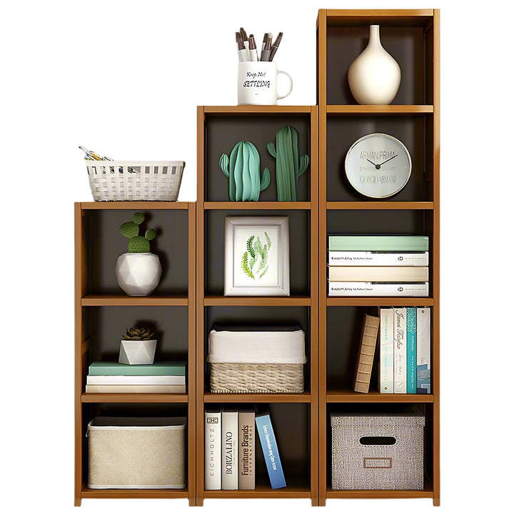 Bamboo Adjustable Shelf Bookcase – Versatile Display Storage Rack