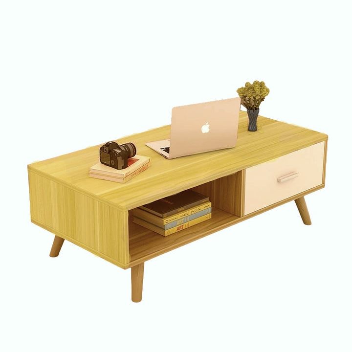 Modern Coffee Table with Drawer & Open Shelf Storage-Furniture > Living Room > Coffee Tables-Nomica Living