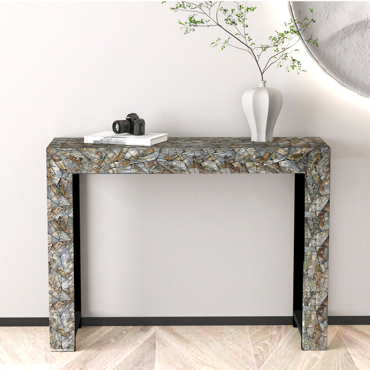 Hand Made Mother of Pearl Luxury Console Table-Furniture > Living Room > Side Tables-Nomica Living